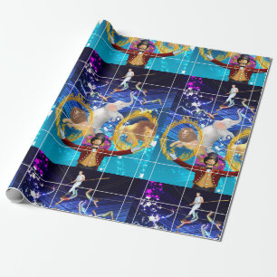 Papier Cadeau Cirque sur arrière - plan bleu