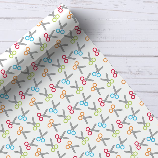 Papier Cadeau Ciseaux mignons motif pour école enfants enseignan (Créateur téléchargé)