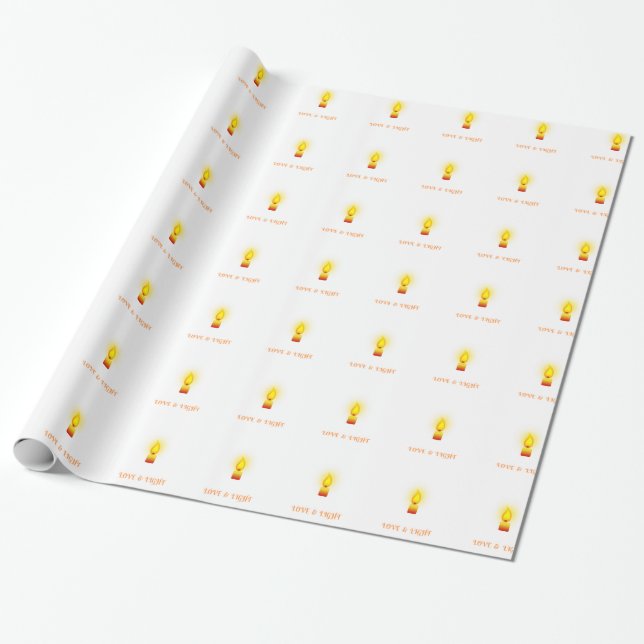 Papier Cadeau Citation 'Amour et Lumière' (Déroulé)