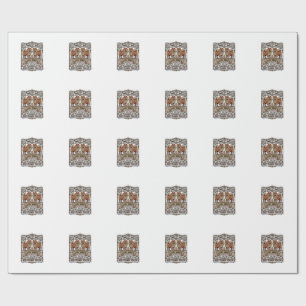 Papier Cadeau Citation Amoureux de Chien Gravure Vintage Art de