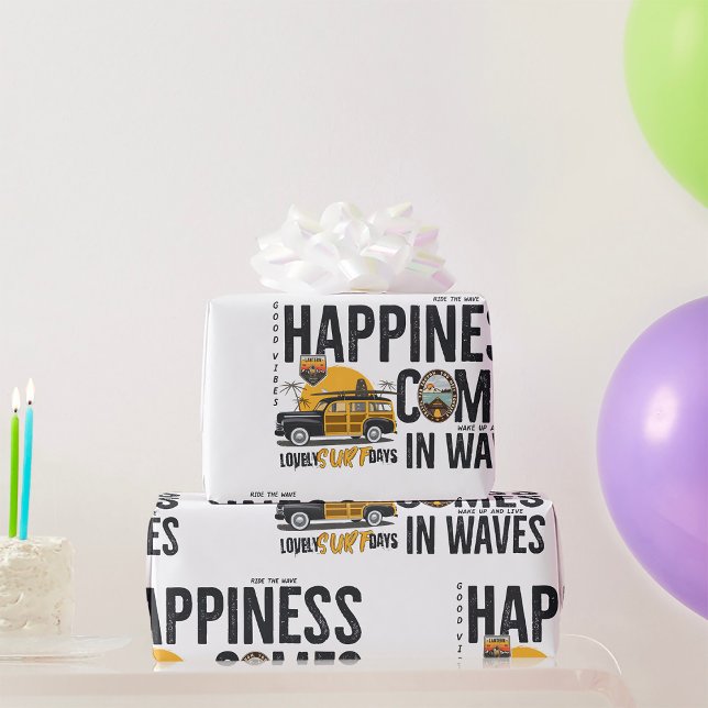 Papier Cadeau Citation de la camionnette de surf de plage Le bon (Créateur téléchargé)