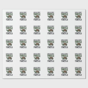 Papier Cadeau Citation de Tortue Drôle Design Vectoriel Vintage_
