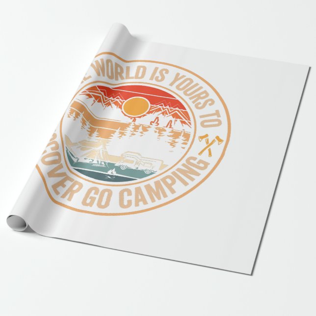 Papier Cadeau Citation drôle de camping-feu de camp Smores (Déroulé)
