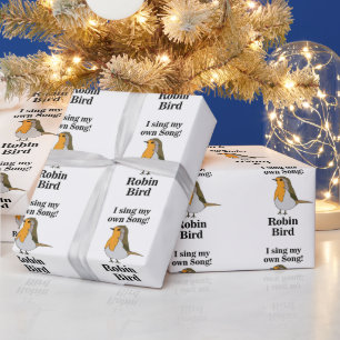 Papier Cadeau Citation drôle de Robin Bird