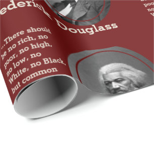 Papier Cadeau Citation personnalisée Burgundy FREDERICK DOUGLASS