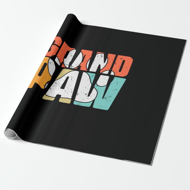 Papier Cadeau Citations grand-père | Chien de grand format (Déroulé)