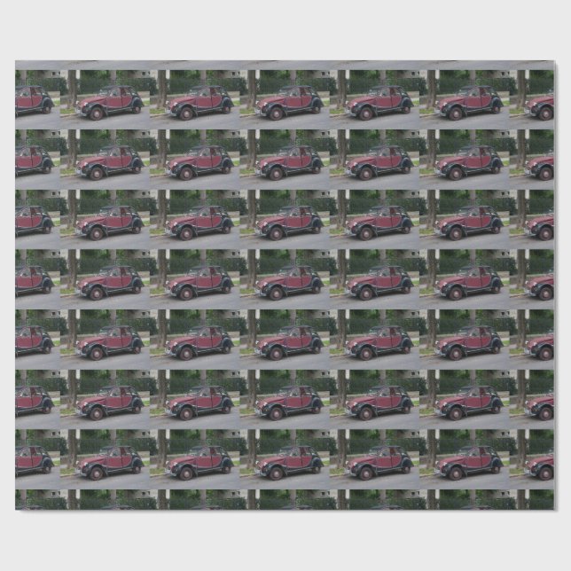 Papier Cadeau Citroen 2 CV Charleston (Plat)