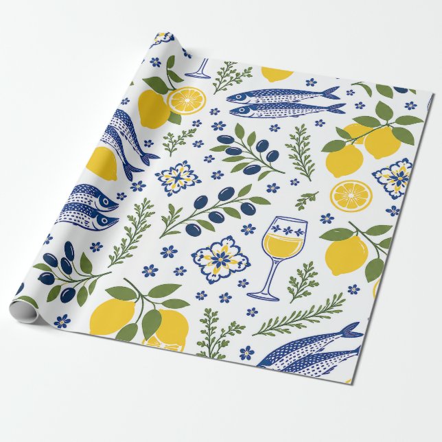 Papier Cadeau Citron de Côte (Déroulé)