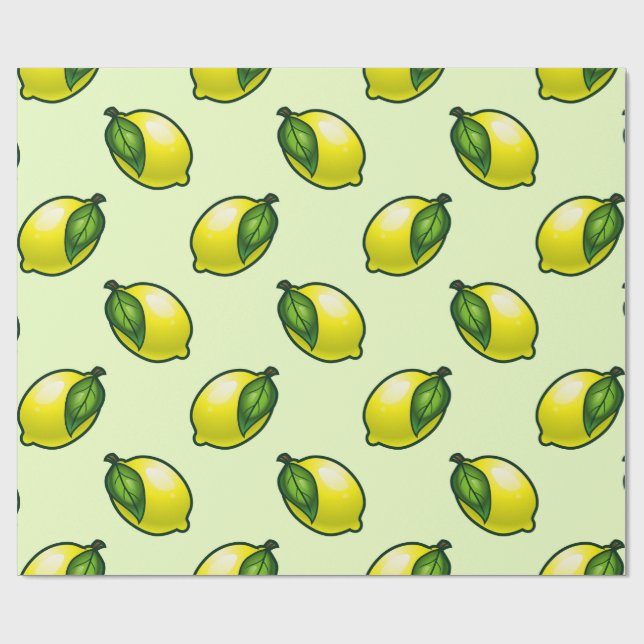 Papier Cadeau Citron d'été (Plat)
