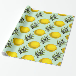 Papier Cadeau Citron et olives Pour toujours