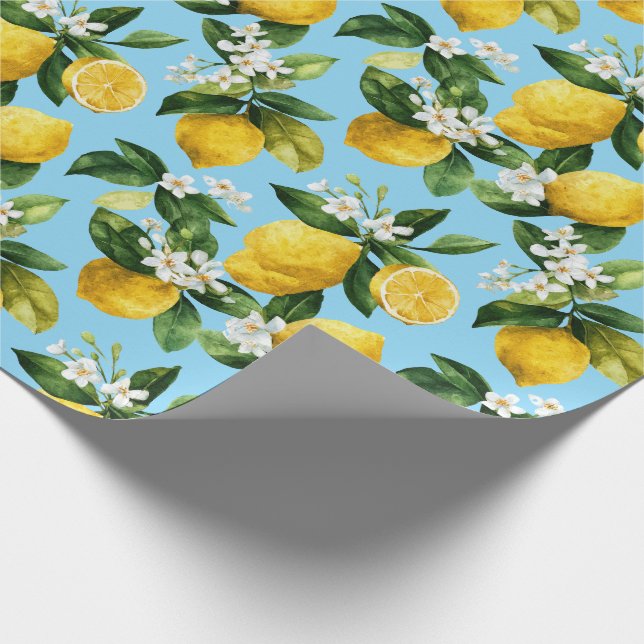 Papier Cadeau Citron Méditerranéen  (Coin)