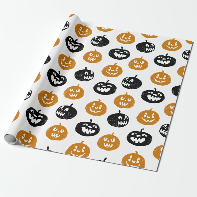 Papier Cadeau Citrouille (Déroulé)