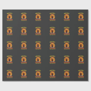 Papier Cadeau Citrouille de Halloween pour enseignant retraité D