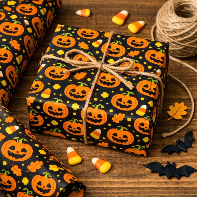 Papier Cadeau Citrouille d'Halloween (Créateur téléchargé)