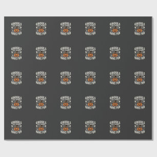 Papier Cadeau Citrouille d'Halloween Les goules veulent juste s'