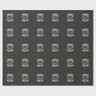 Papier Cadeau Citrouille d'Halloween Les goules veulent juste s'