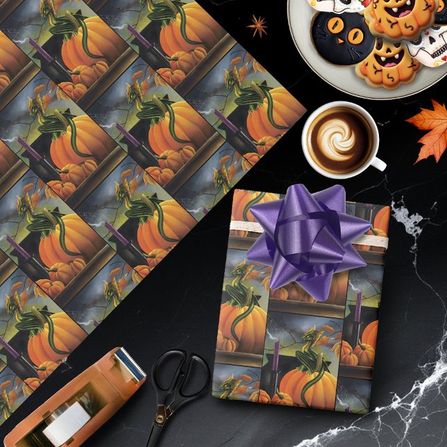 Papier Cadeau Citrouille Dragon Cauldron Halloween (Créateur téléchargé)