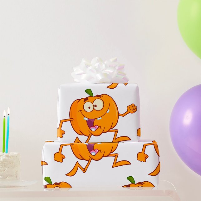 Papier Cadeau Citrouille en course (Créateur téléchargé)