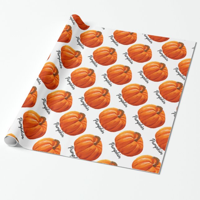 Papier Cadeau Citrouille Halloween (Déroulé)