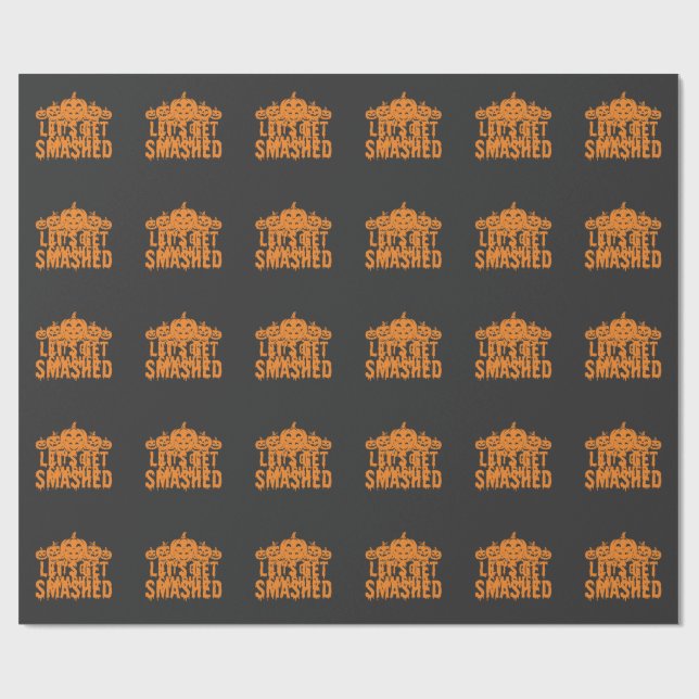 Papier Cadeau Citrouille Halloween Déchaînons-Nous (Plat)