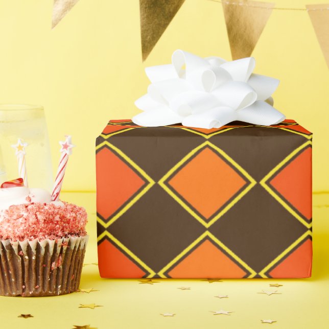 Papier Cadeau Citrouille Spice Harlequin Motif (Fête d'anniversaire)