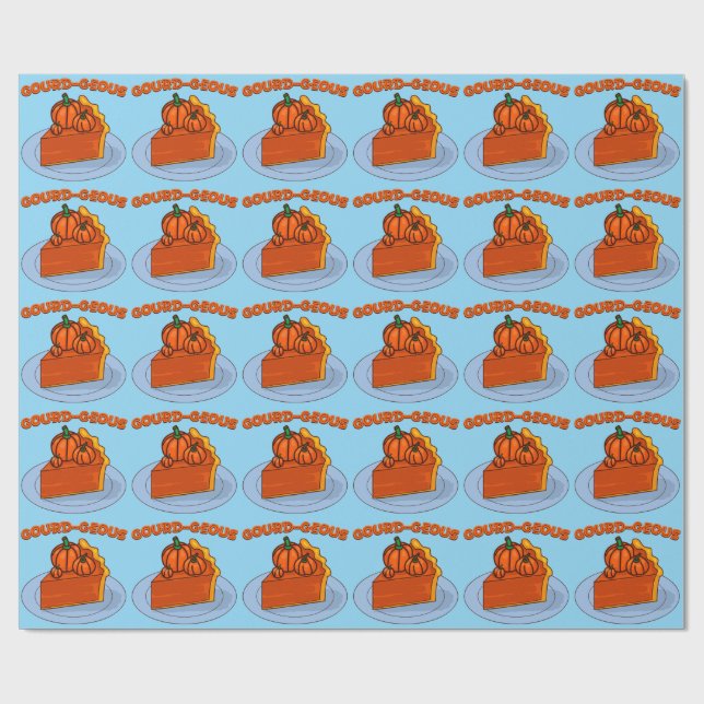 Papier Cadeau Citrouille-ux (Plat)