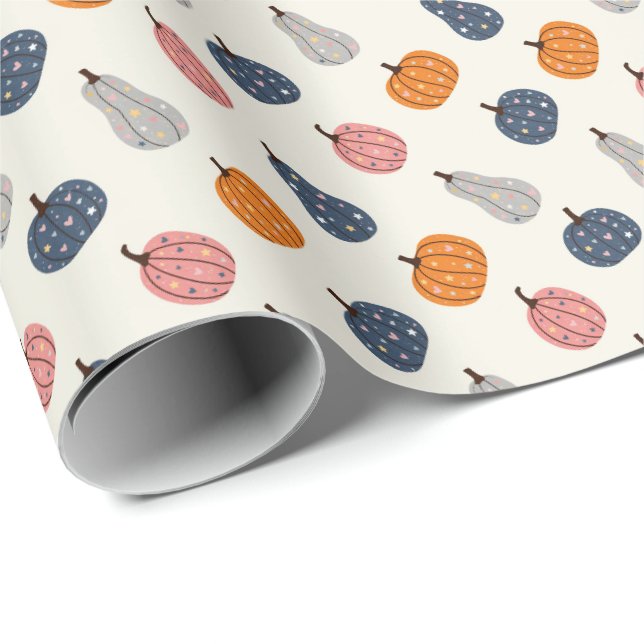 Papier Cadeau Citrouilles (Coin rond)