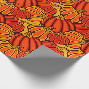 Papier Cadeau citrouilles d'automne