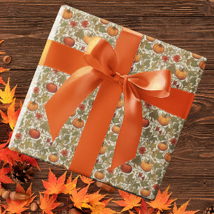 Papier Cadeau Citrouilles de William Morris pour la fête d'Actio