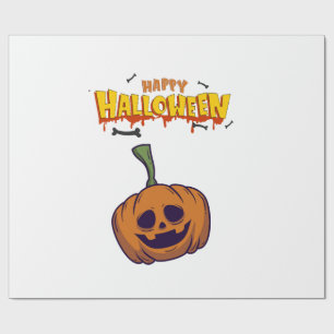 Papier Cadeau Citrouilles d'Halloween