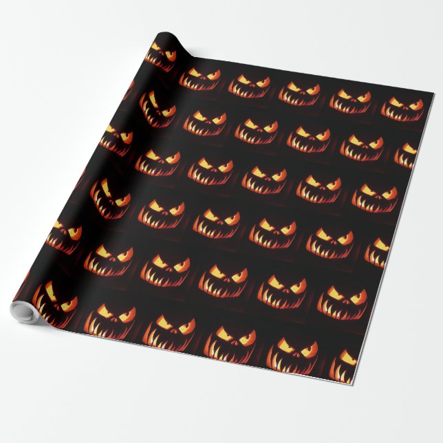 Papier Cadeau Citrouilles d'Halloween (Déroulé)