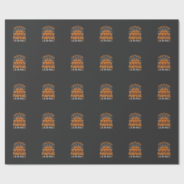 Papier Cadeau Citrouilles les plus mignonnes dans le patch Profe (Plat)