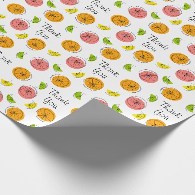 Papier Cadeau Citrus Multi Merci (Coin)