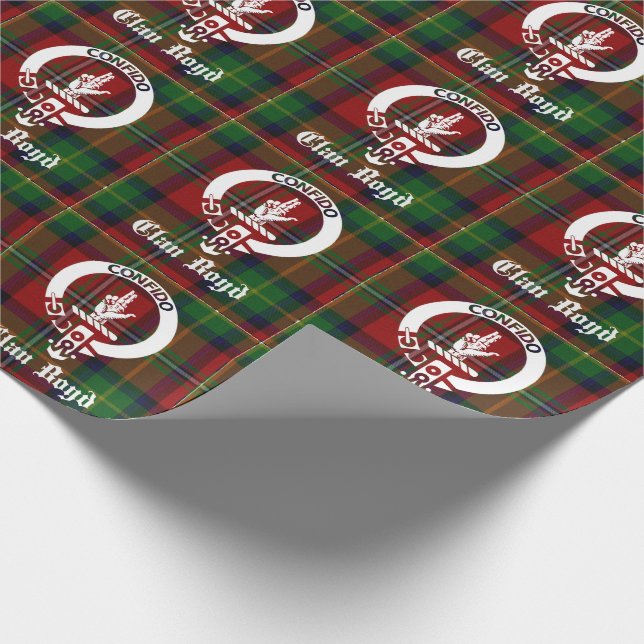 Papier Cadeau Clan Boyd Crest Badge & Tartan (Coin)