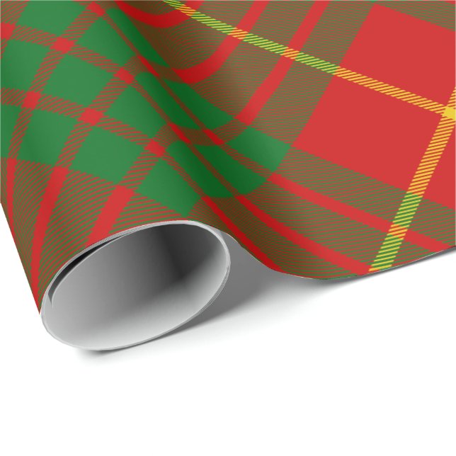Papier Cadeau Clan Cameron Tartan (Coin rond)