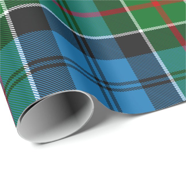Papier Cadeau Clan Colquhoun Tartan (Coin rond)