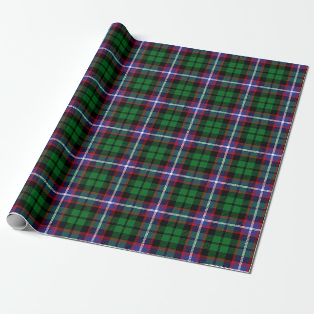 Papier Cadeau Clan écossais Russell Tartan Plaid (Déroulé)