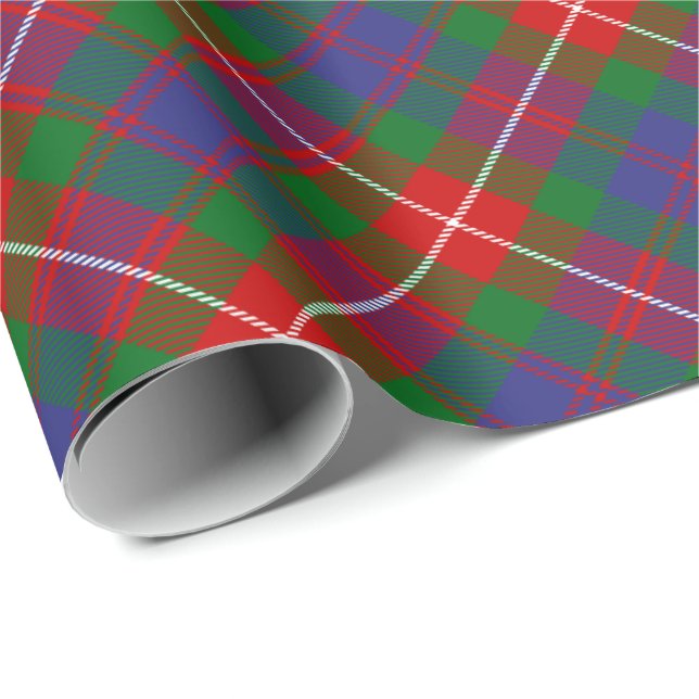 Papier Cadeau Clan Fraser de Lovat Tartan (Coin rond)