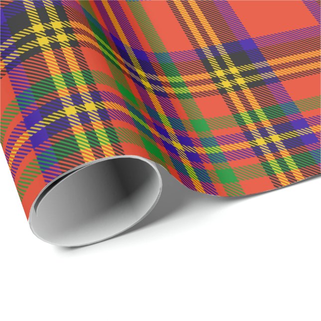 Papier Cadeau Clan Hepburn Tartan (Coin rond)