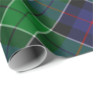 Papier Cadeau Clan Leslie Chasse Tartan