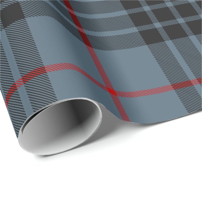 Papier Cadeau Clan MacKay Blue Tartan (Coin rond)