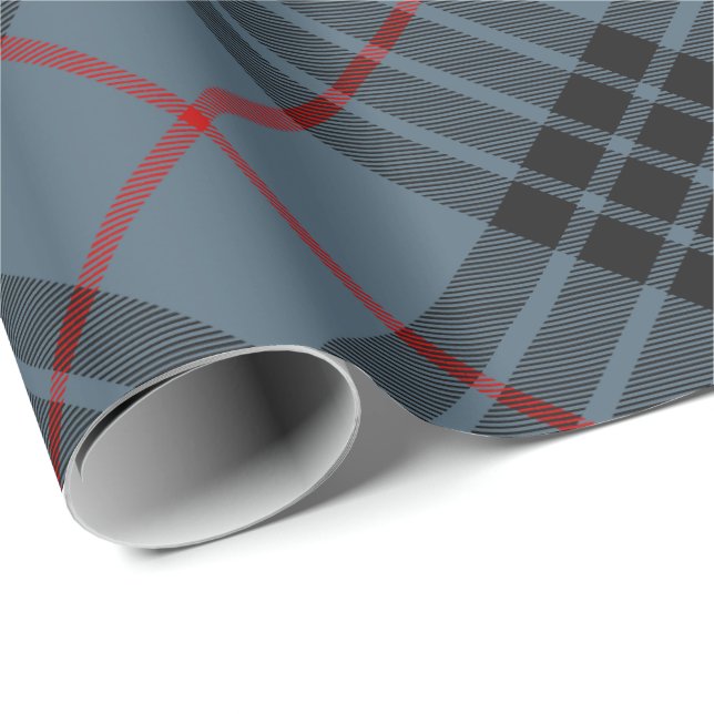 Papier Cadeau Clan MacKay Blue Tartan (Coin rond)