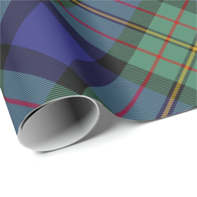 Papier Cadeau Clan MacLaren Tartan pivoté (Coin rond)