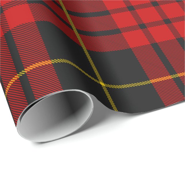 Papier Cadeau Clan MacQueen Tartan (Coin rond)