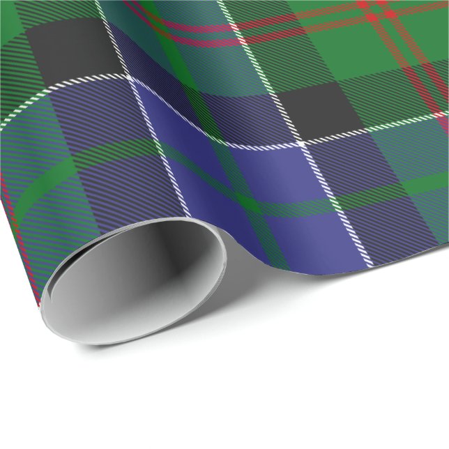 Papier Cadeau Clan Paterson Tartan (Coin rond)