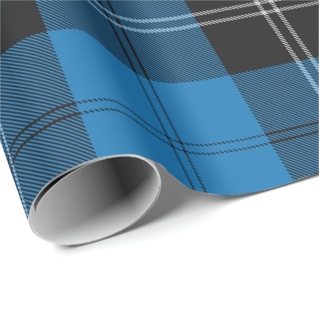 Papier Cadeau Clan Ramsay Blue Hunting Tartan (Coin rond)