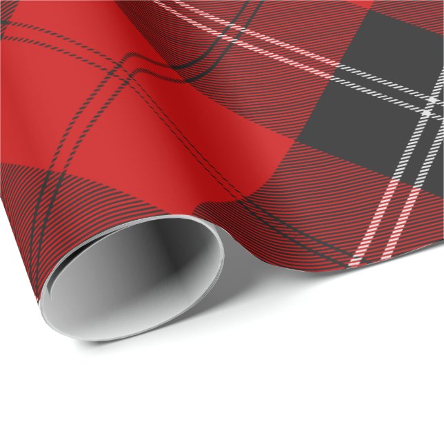 Papier Cadeau Clan Ramsay Red Tartan (Coin rond)