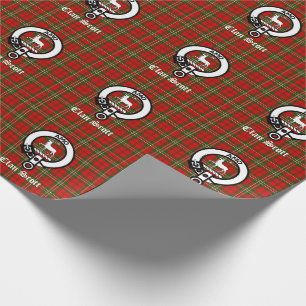 Papier Cadeau Clan Scott Crest Badge & Tartan