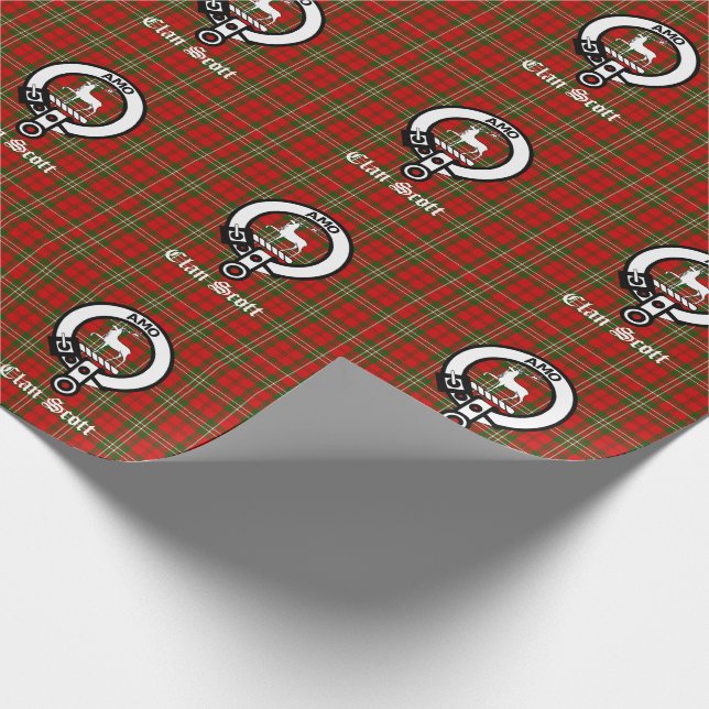 Papier Cadeau Clan Scott Crest Badge & Tartan (Coin)