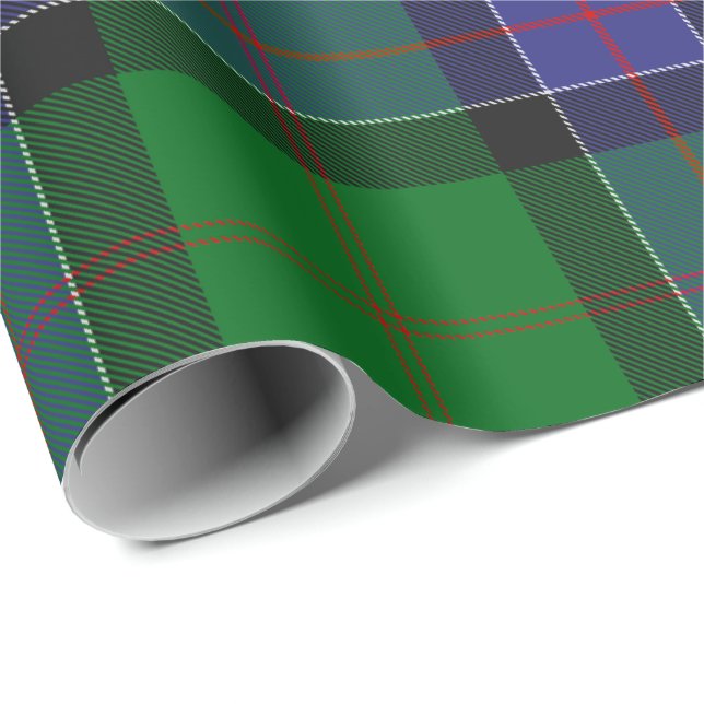 Papier Cadeau Clan Sinclair Chasse Tartan (Coin rond)